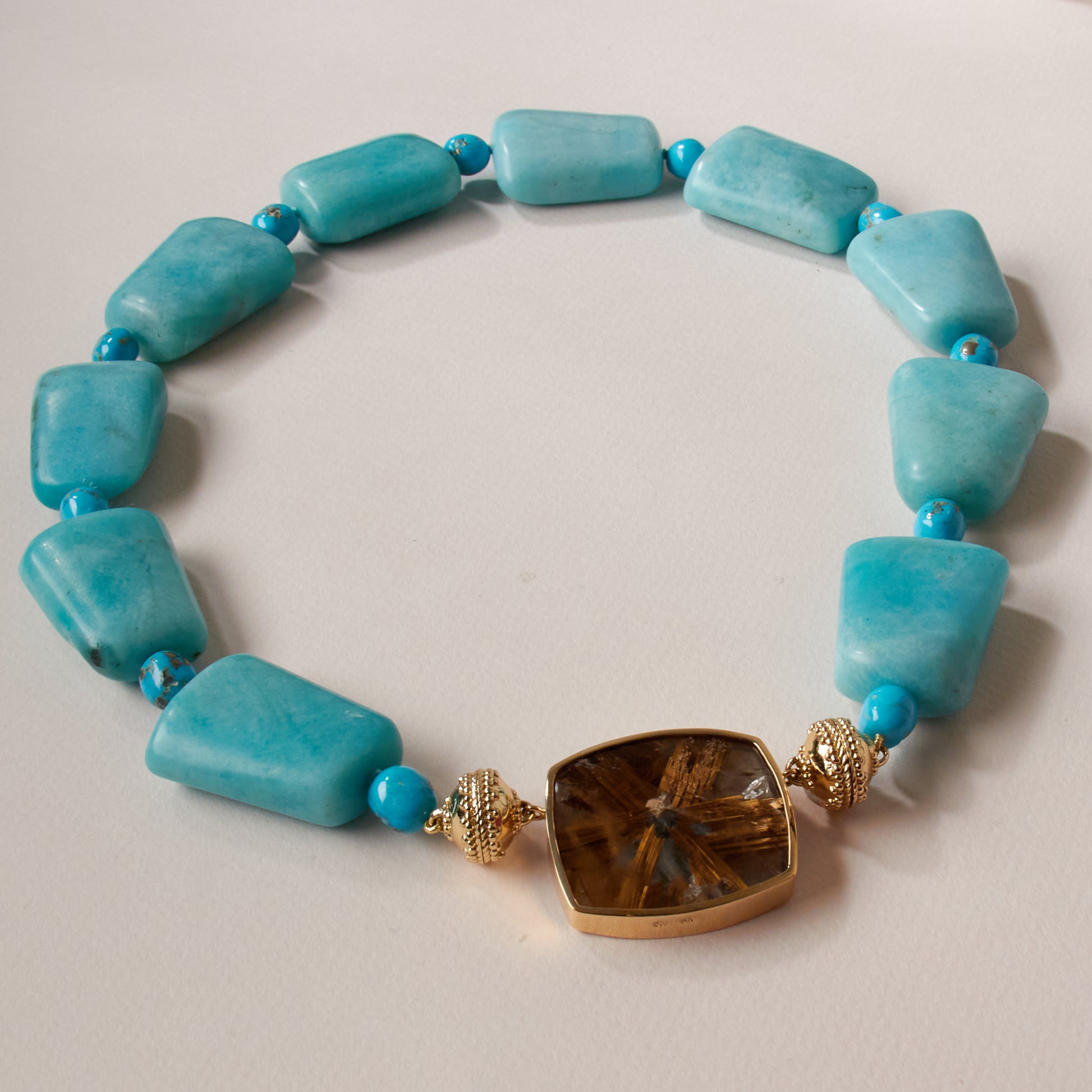 Amazonite and Sleeping Beauty Turquoise Necklace