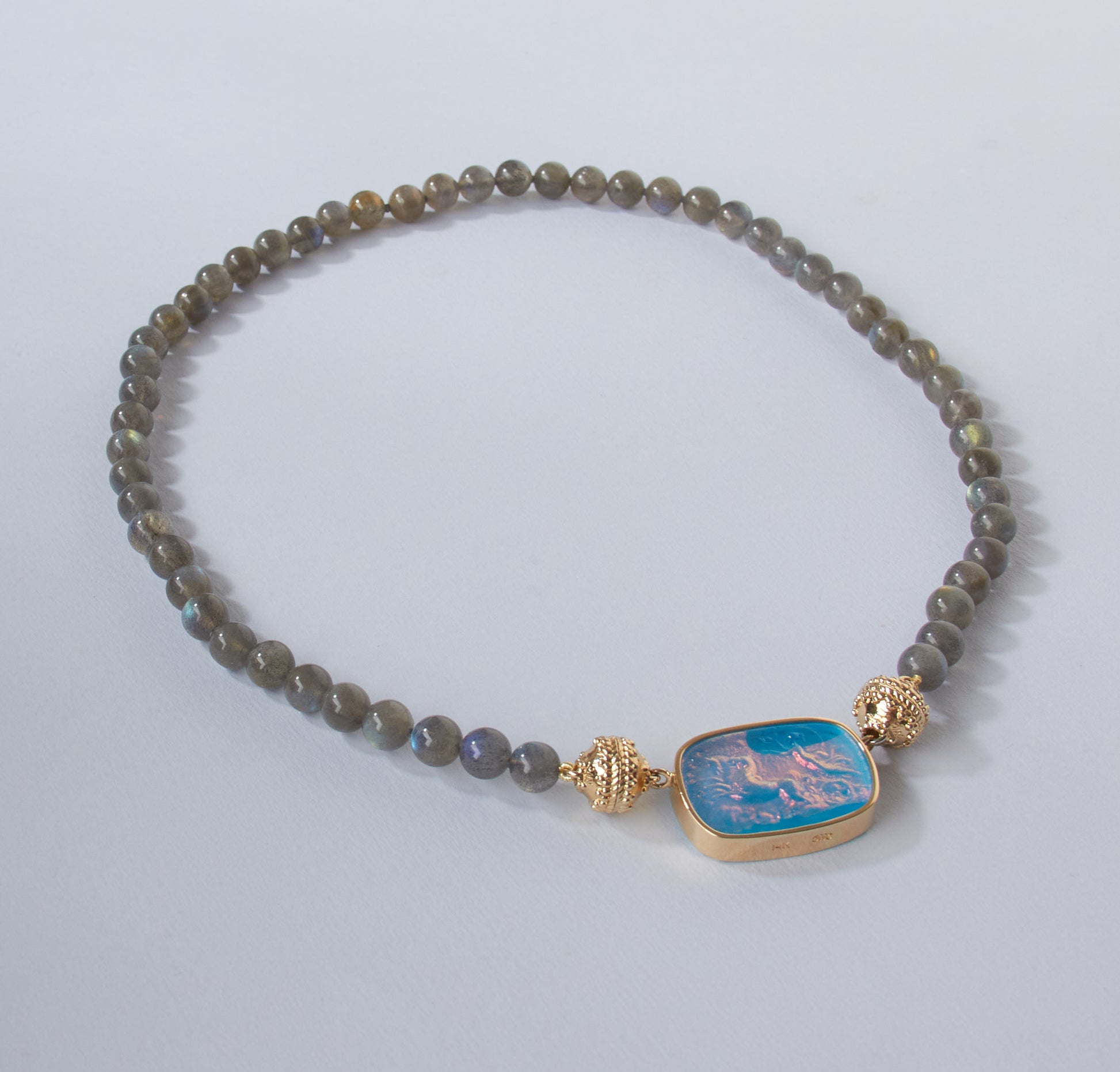 Victoire 7mm Labradorite Mini Necklace