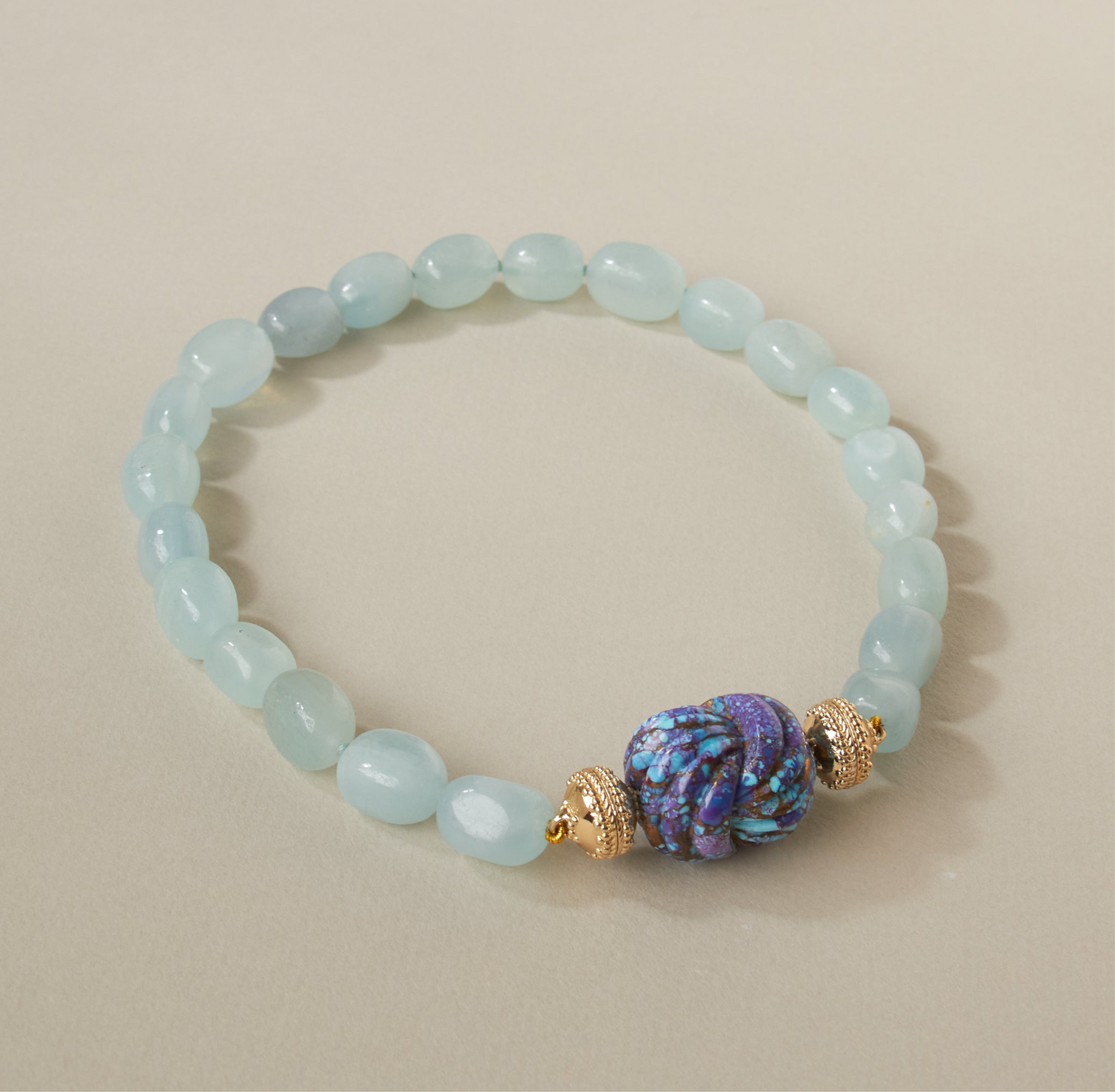 Helen Aquamarine Tumbled Necklace