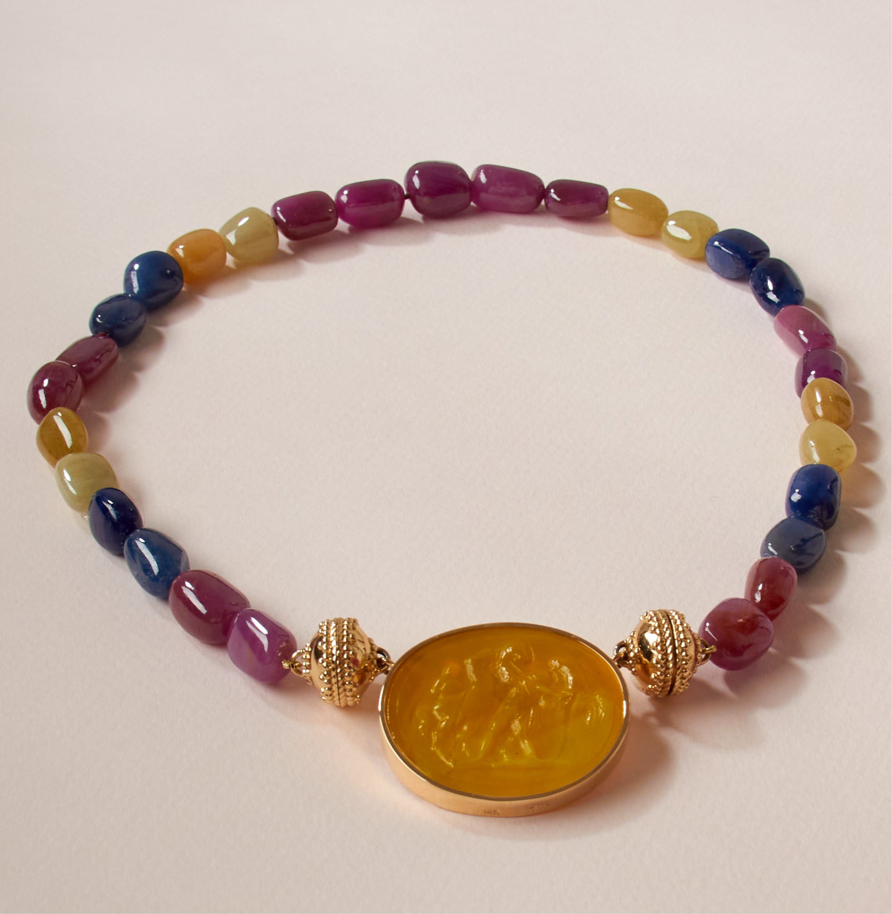 Helen Rainbow Sapphire Necklace