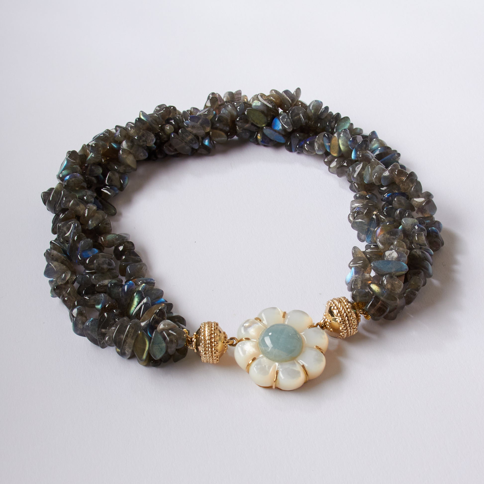 Labradorite Chip Multi-Strand Necklace