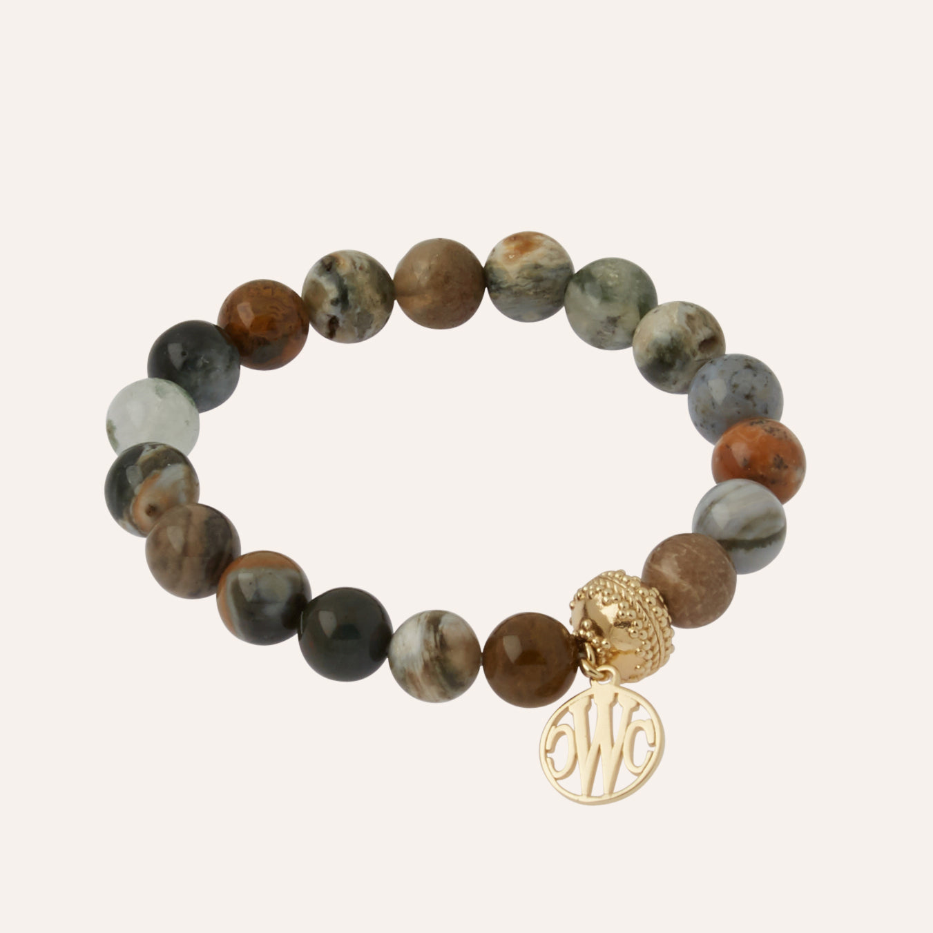 Victoire Ocean Jasper 10mm Stretch Bracelet