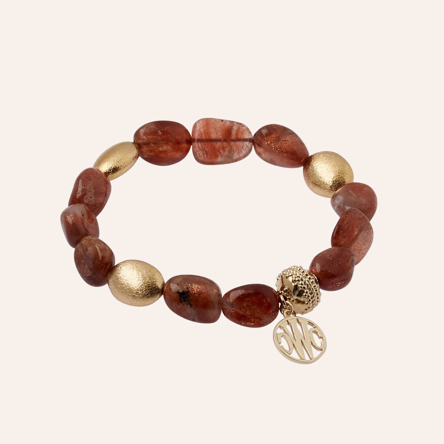 Gold Rush Sunstone Stretch Bracelet