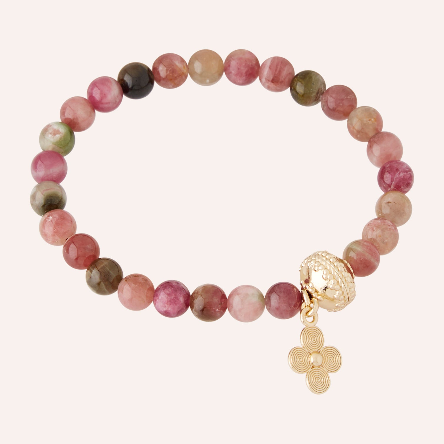Victoire Multi-Colored Tourmaline 7mm Stretch Bracelet