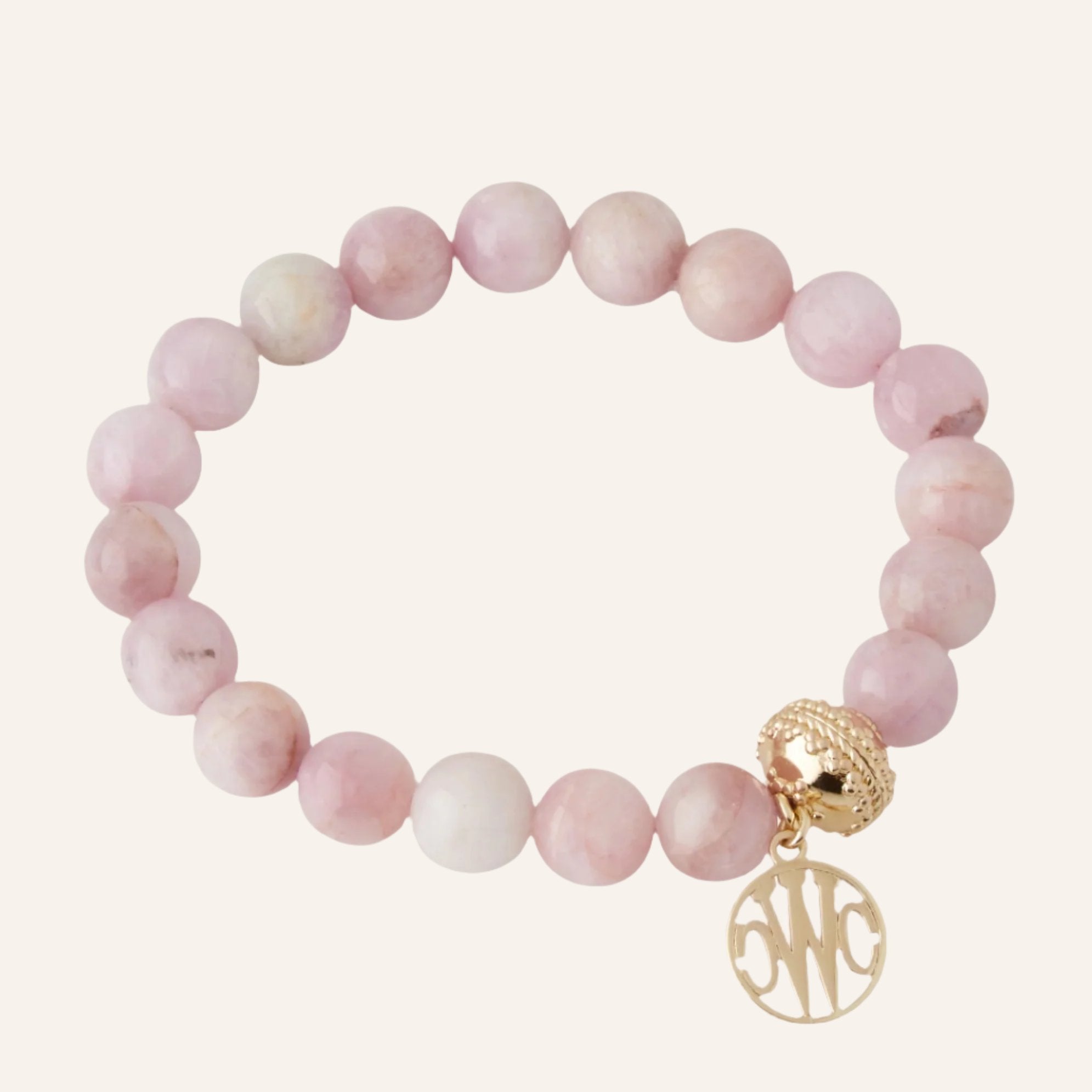 Victoire Pink Kunzite 10mm Stretch Bracelet