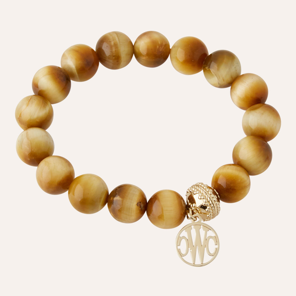 Victoire Golden Tiger's Eye 12mm Stretch Bracelet