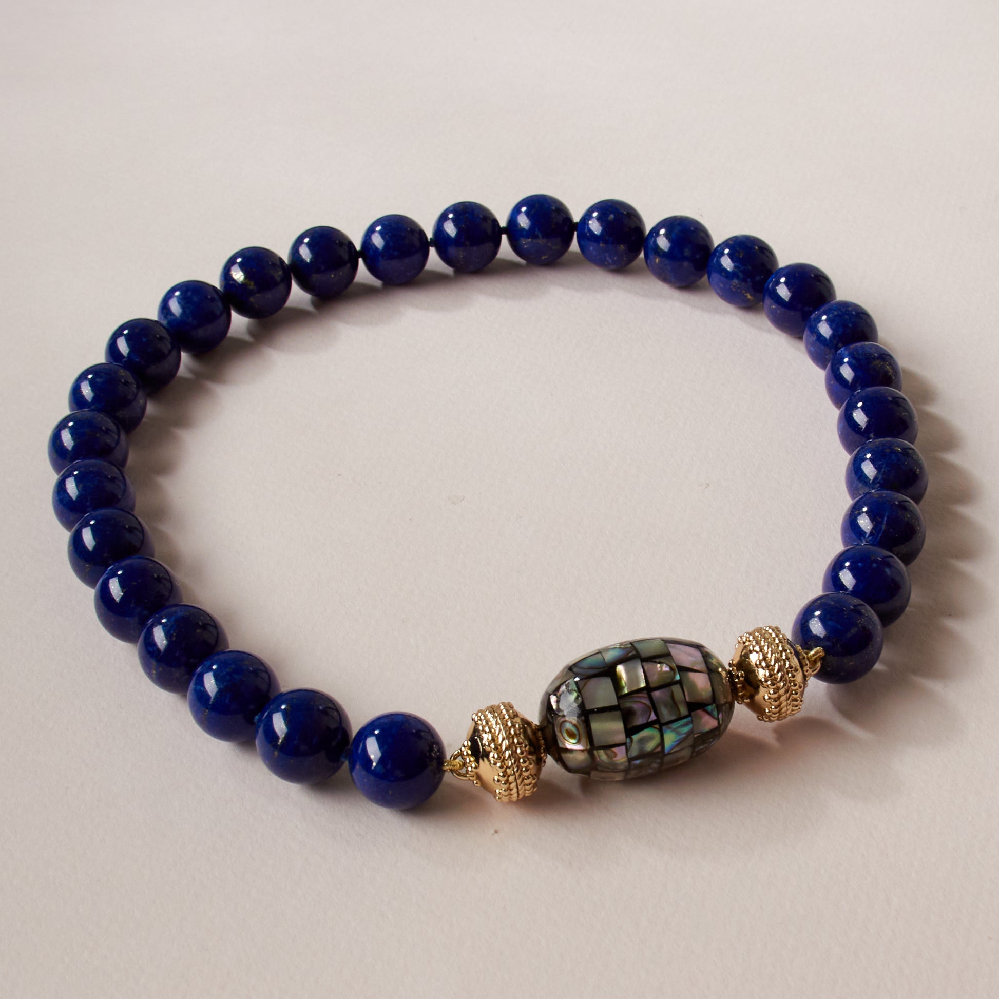 Victoire 14mm Blue Lapis Necklace