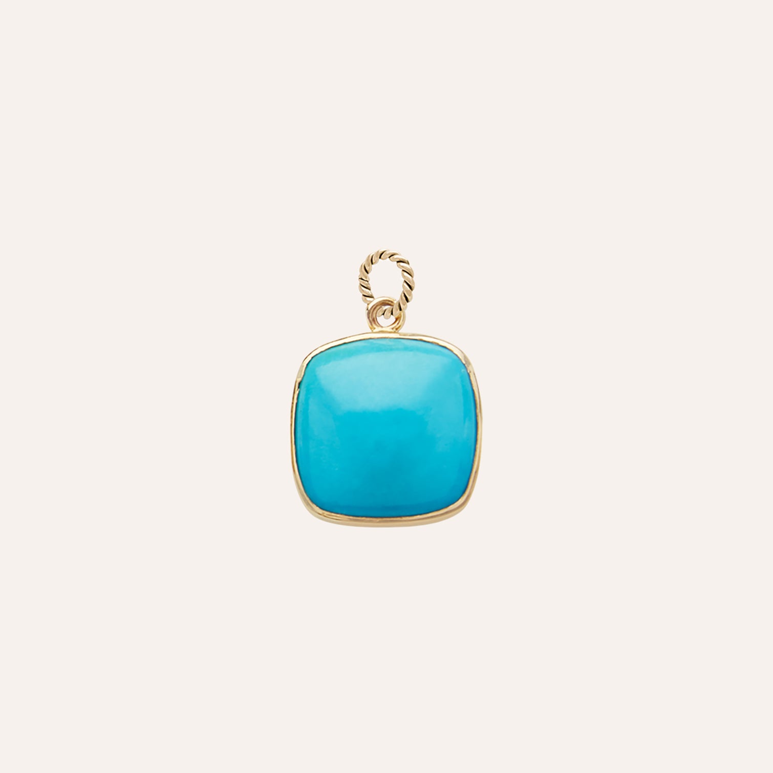 Sleeping Beauty Turquoise Square Charm