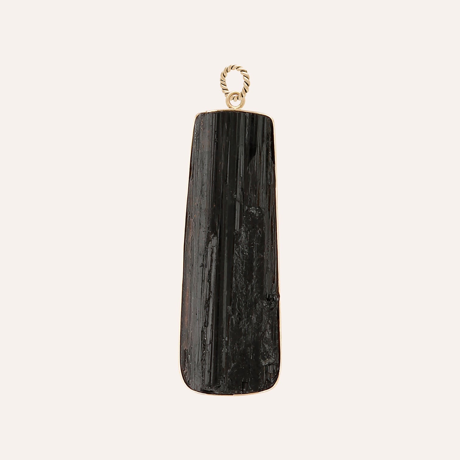 18K Black River Tourmaline Charm