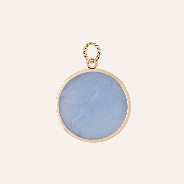 Classic Griffin Chalcedony Italian Glass Charm