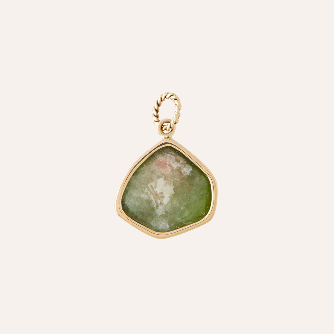 Watermelon Tourmaline Slice Charm