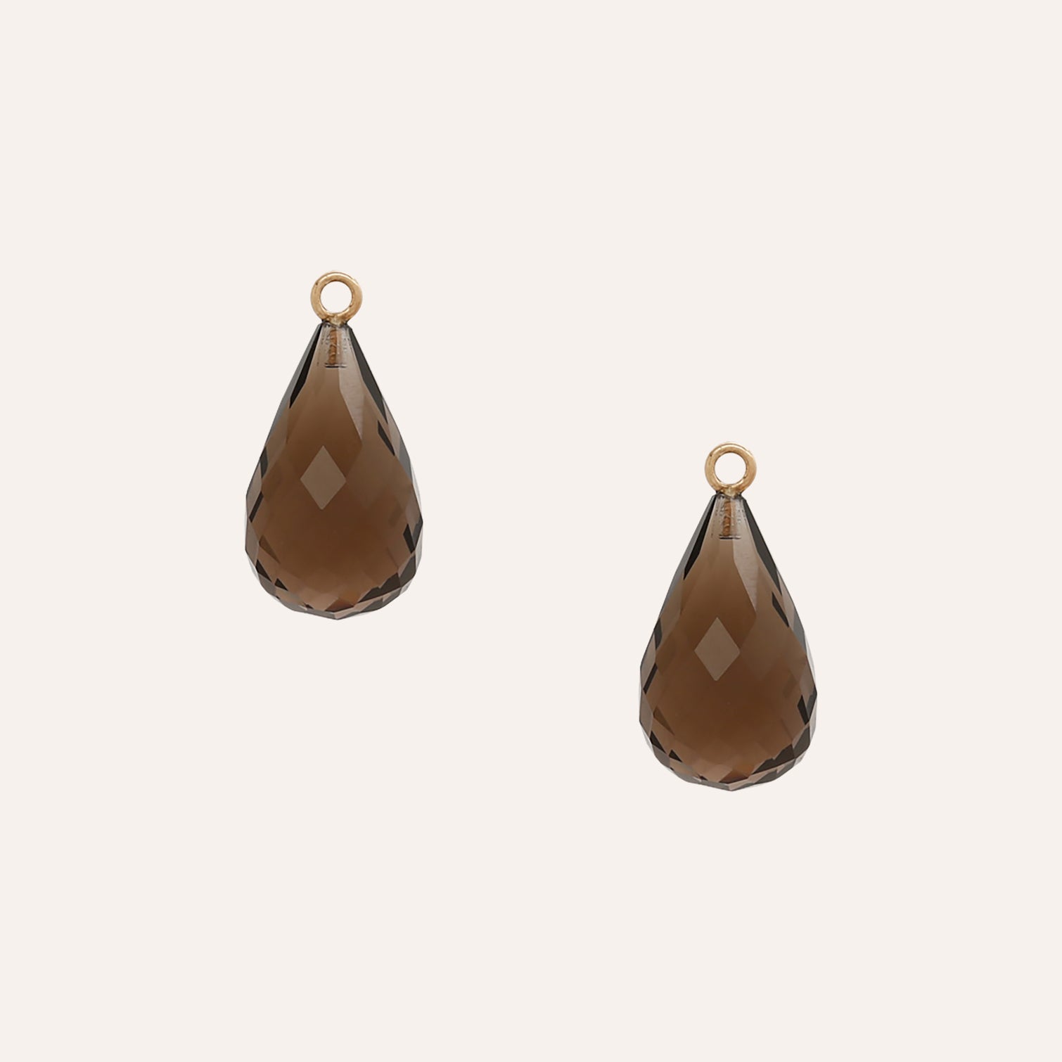 Smoky Quartz Teardrop Earring Drops