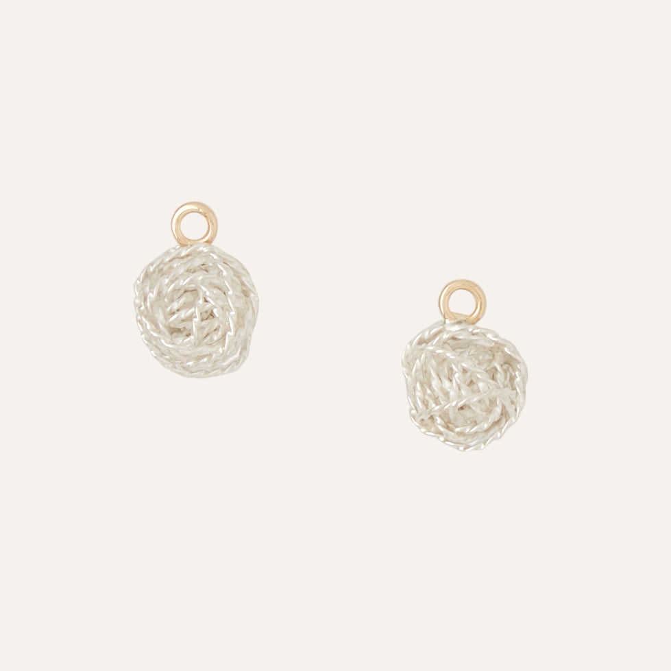 Thailand Fine Silver Small Knot 8.5mm Earring Drops