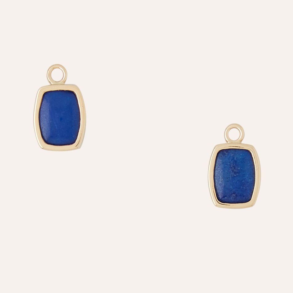 Lapis Tonneau Cabochon Drops