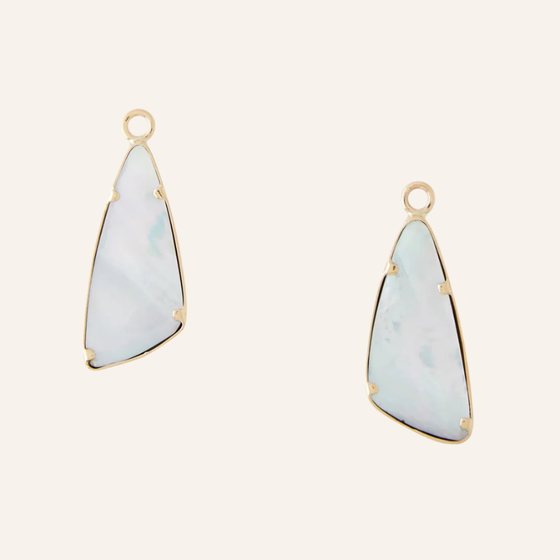 Platinum Druzy Wing Earring Drops