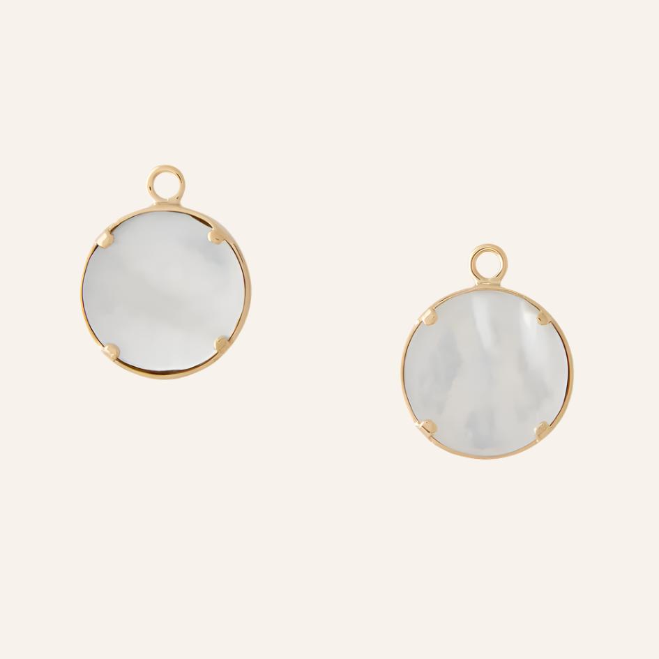 Freshwater Gray Mabe Pearl Earring Drops