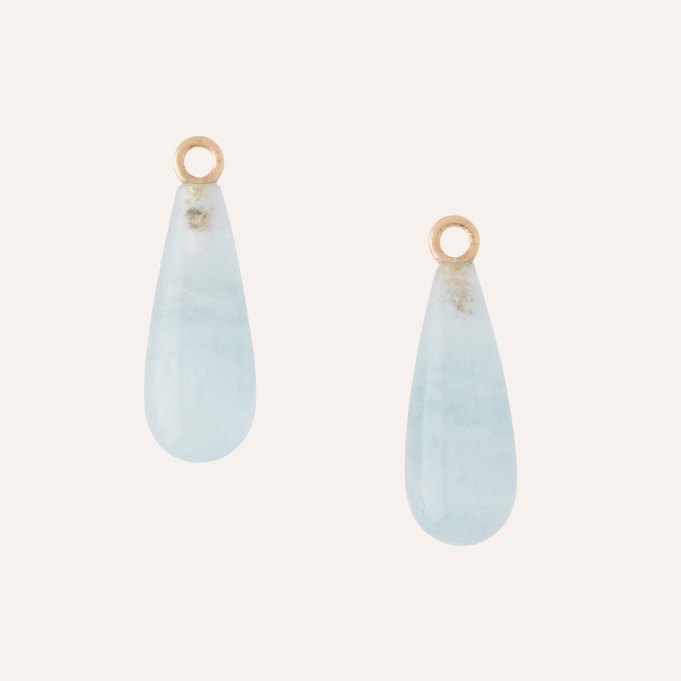 Aquamarine 20mm Earring Drops