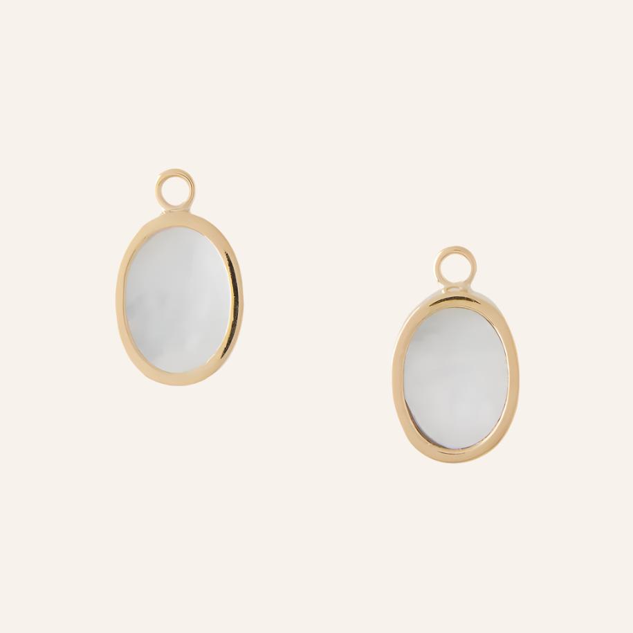 Larimar Oval Cabochon Earring Drops