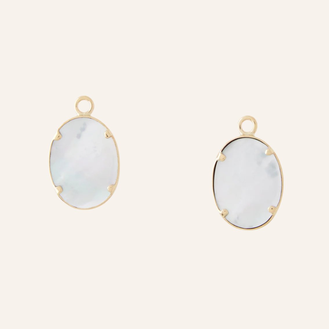 Phosphosiderite Oval Cabochon Earring Drops