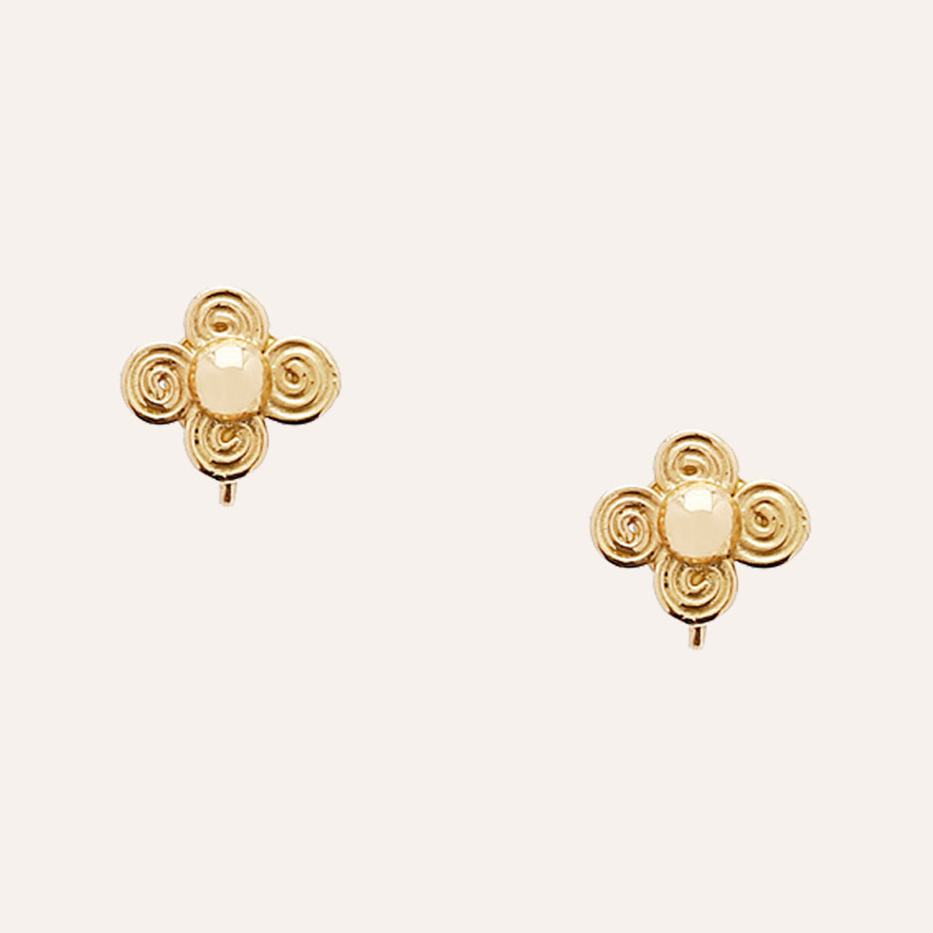 18K Micro Petal Earrings