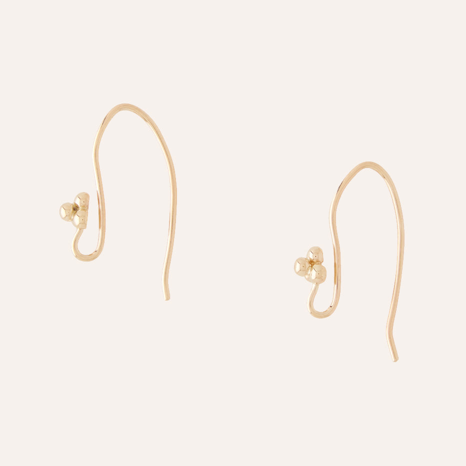 14K Filigree Gold Thread Earrings