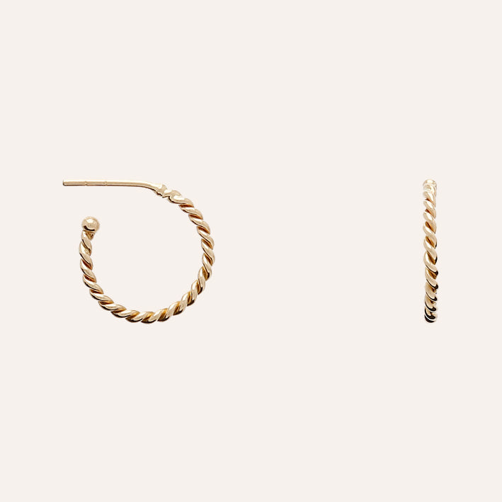 Mini Twisted Hoop Earrings