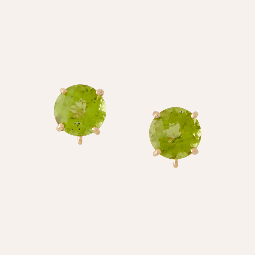 Lumiere Peridot Round Earrings