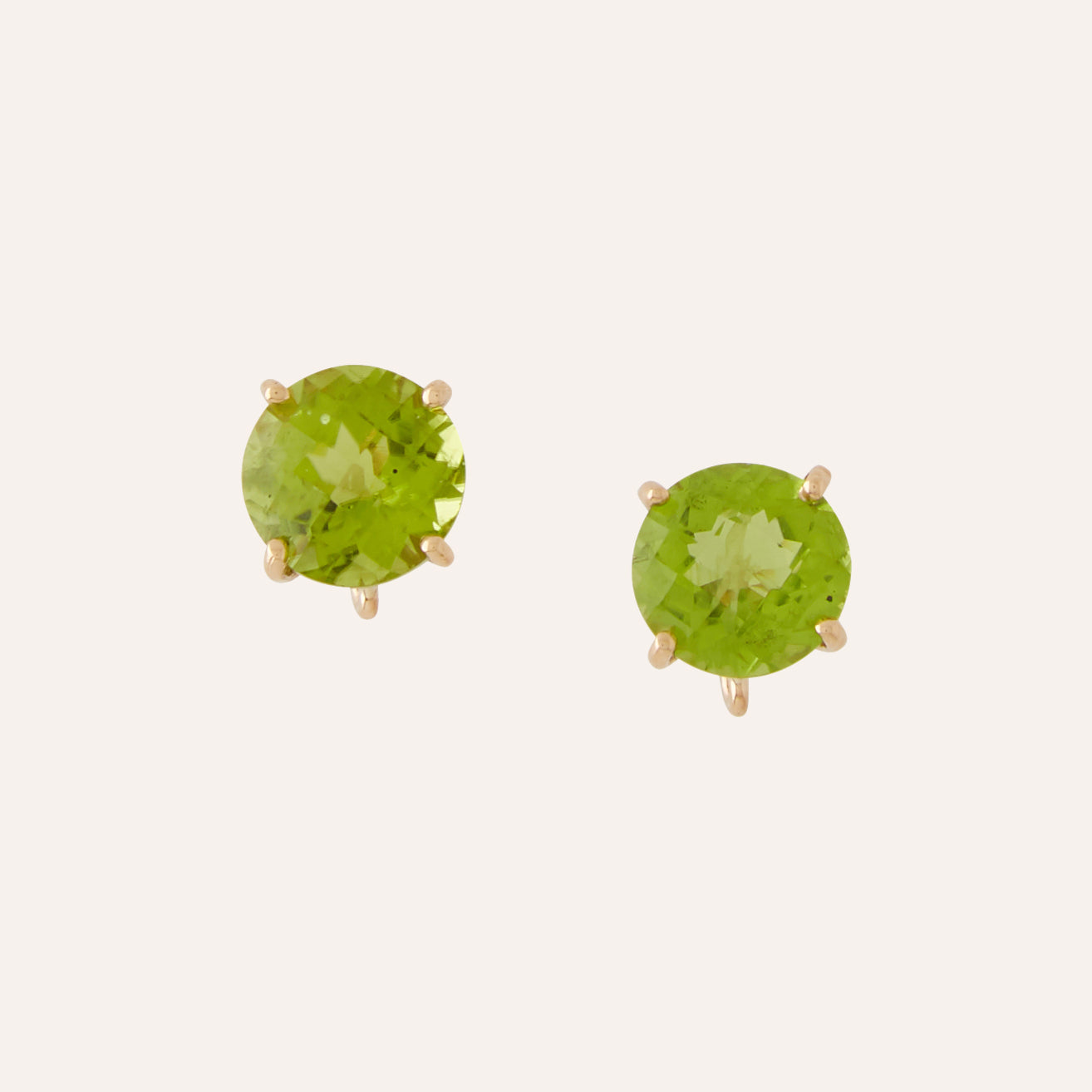 Lumiere Peridot Round 8mm Earrings