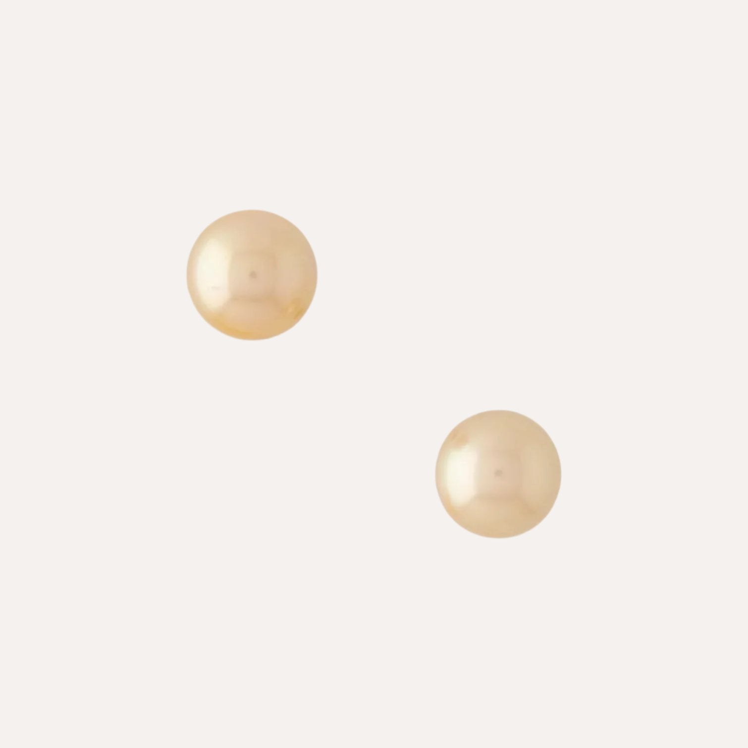 Freshwater Champagne 13mm Round Pearl Earrings