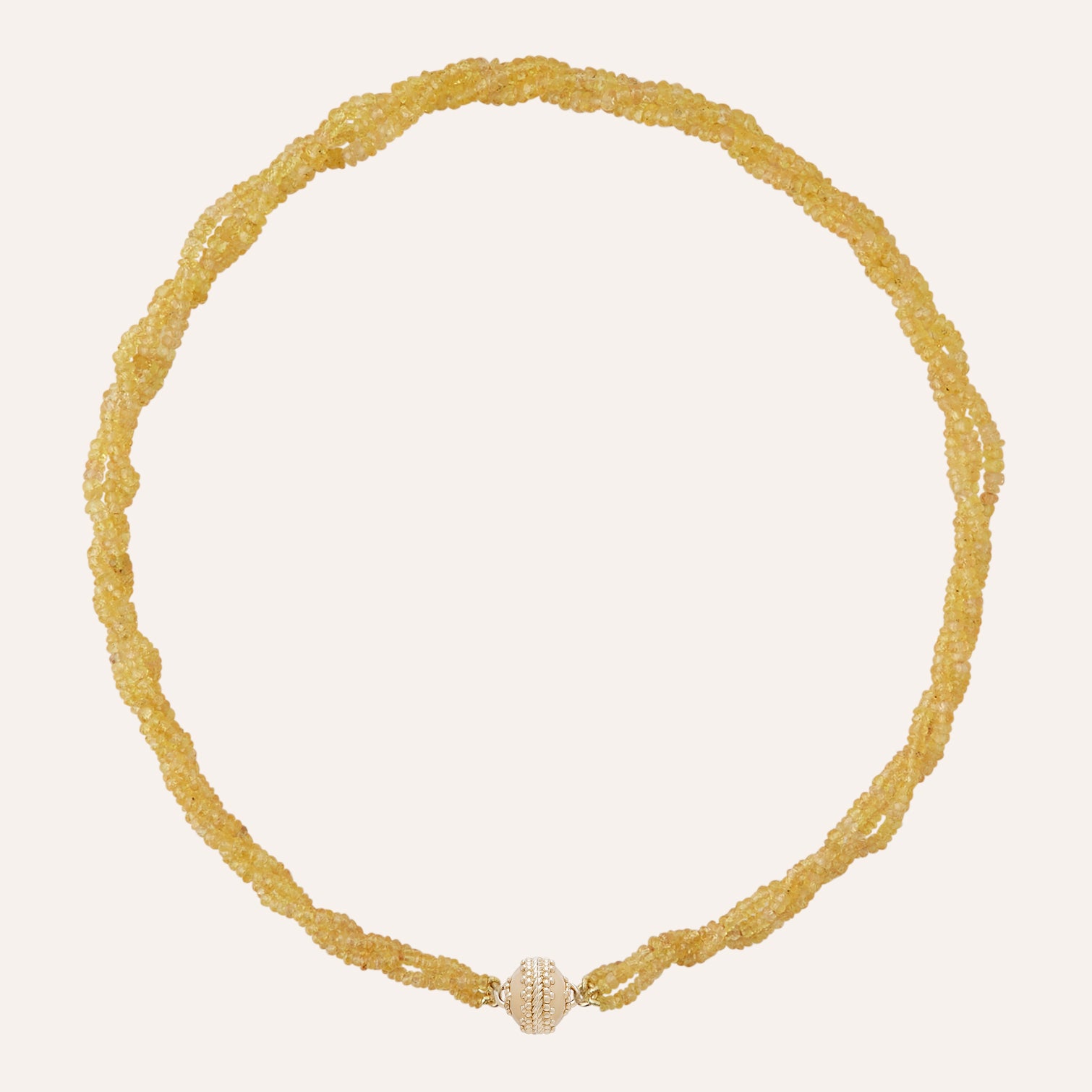 Michel Yellow Sapphire Multi-Strand Mini Necklace
