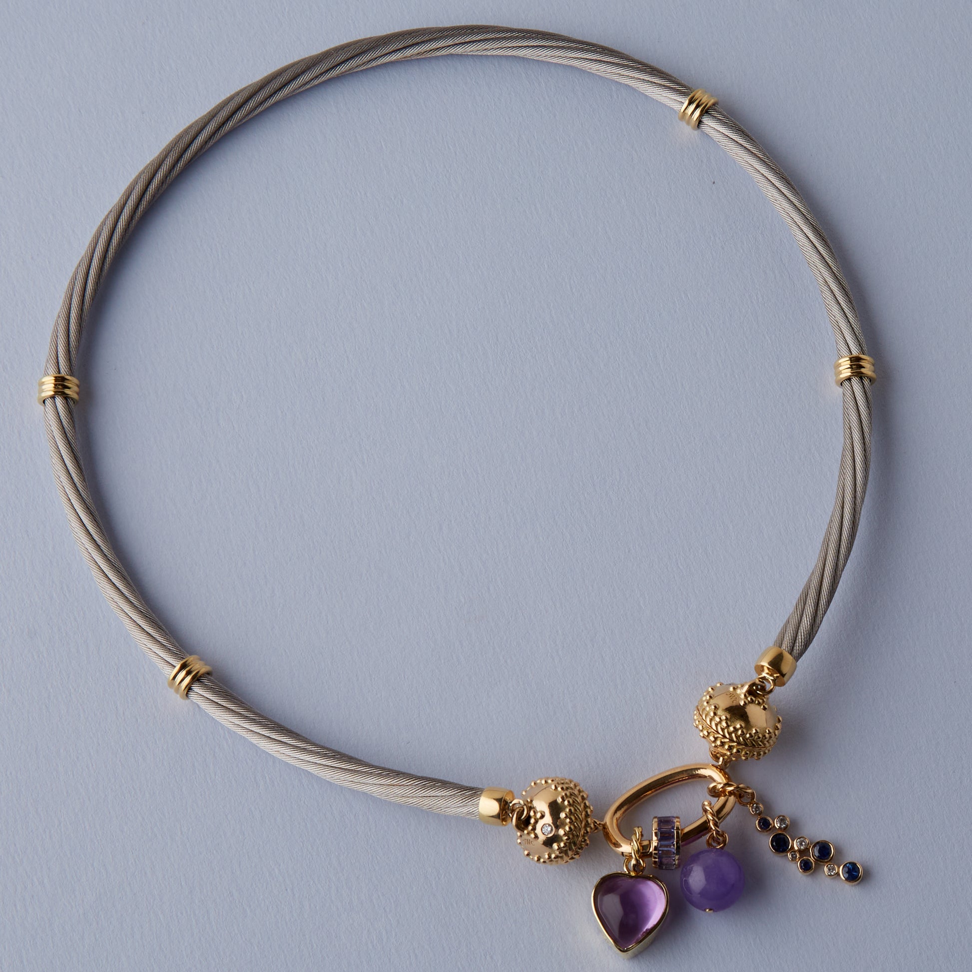 14K Blue Tanzanite Infinity Charm