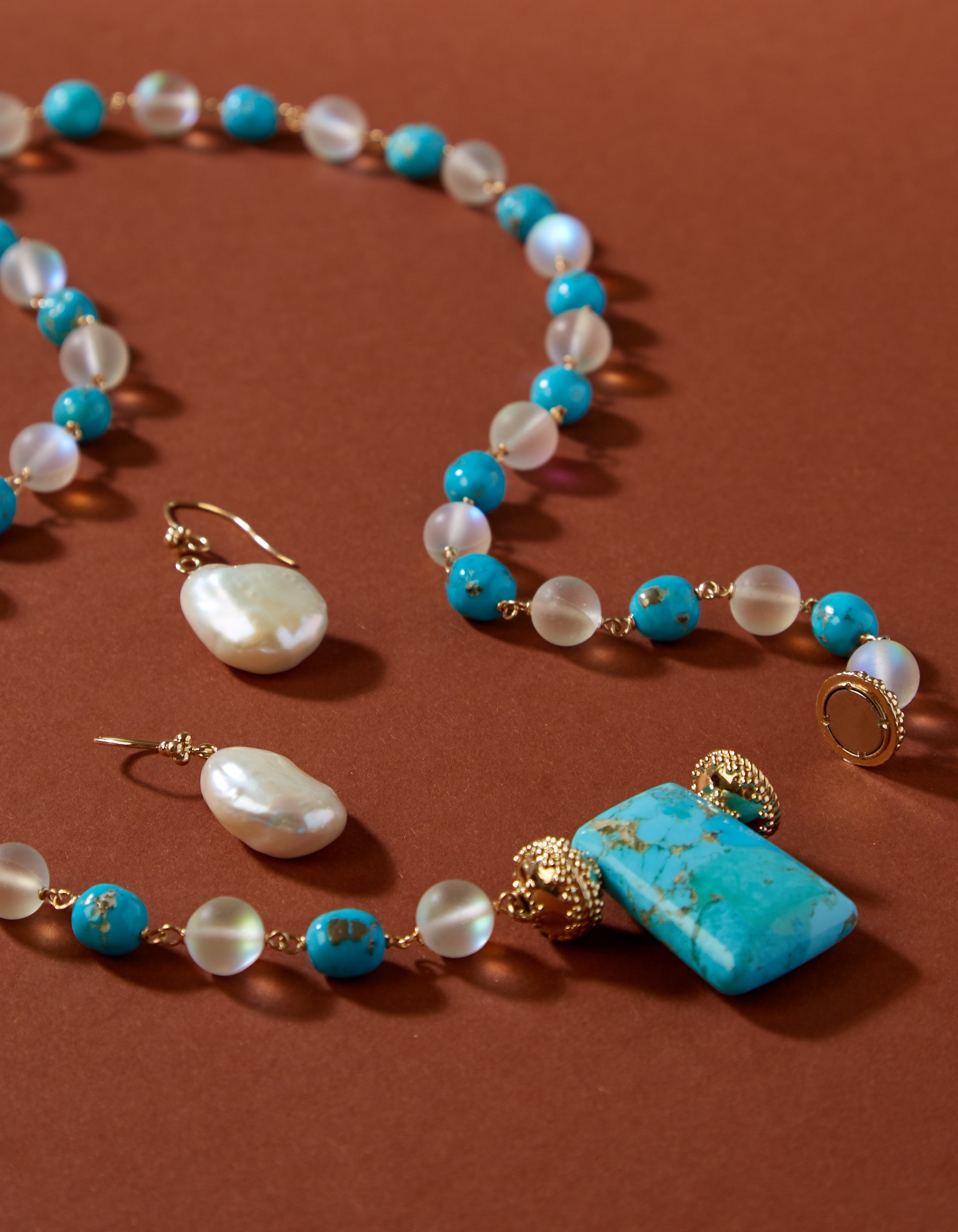 White Freshwater Baroque Pearl Earring Drops