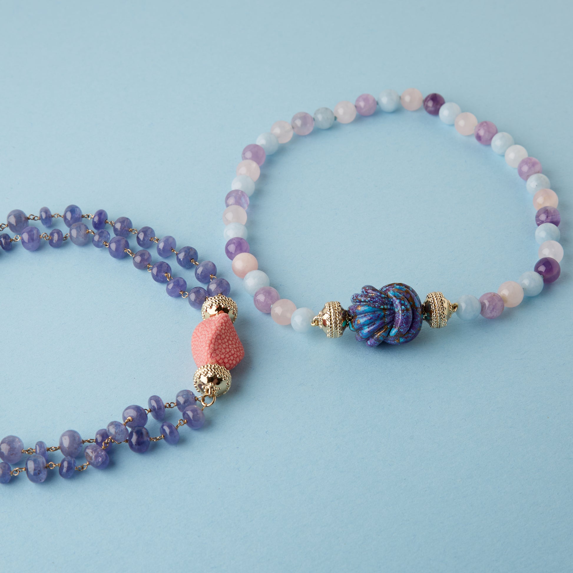 Small Carved Knot Mohave Purple Centerpiece