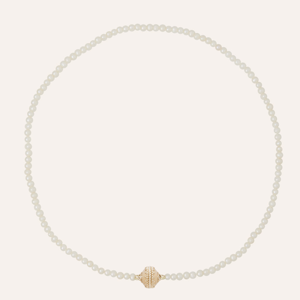 Freshwater White Seed Pearl Mini Necklace