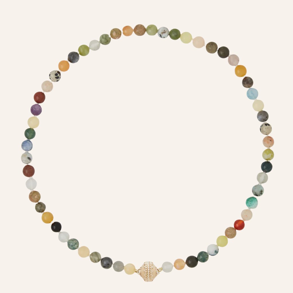 Victoire 6mm Multi Stone Mini Necklace