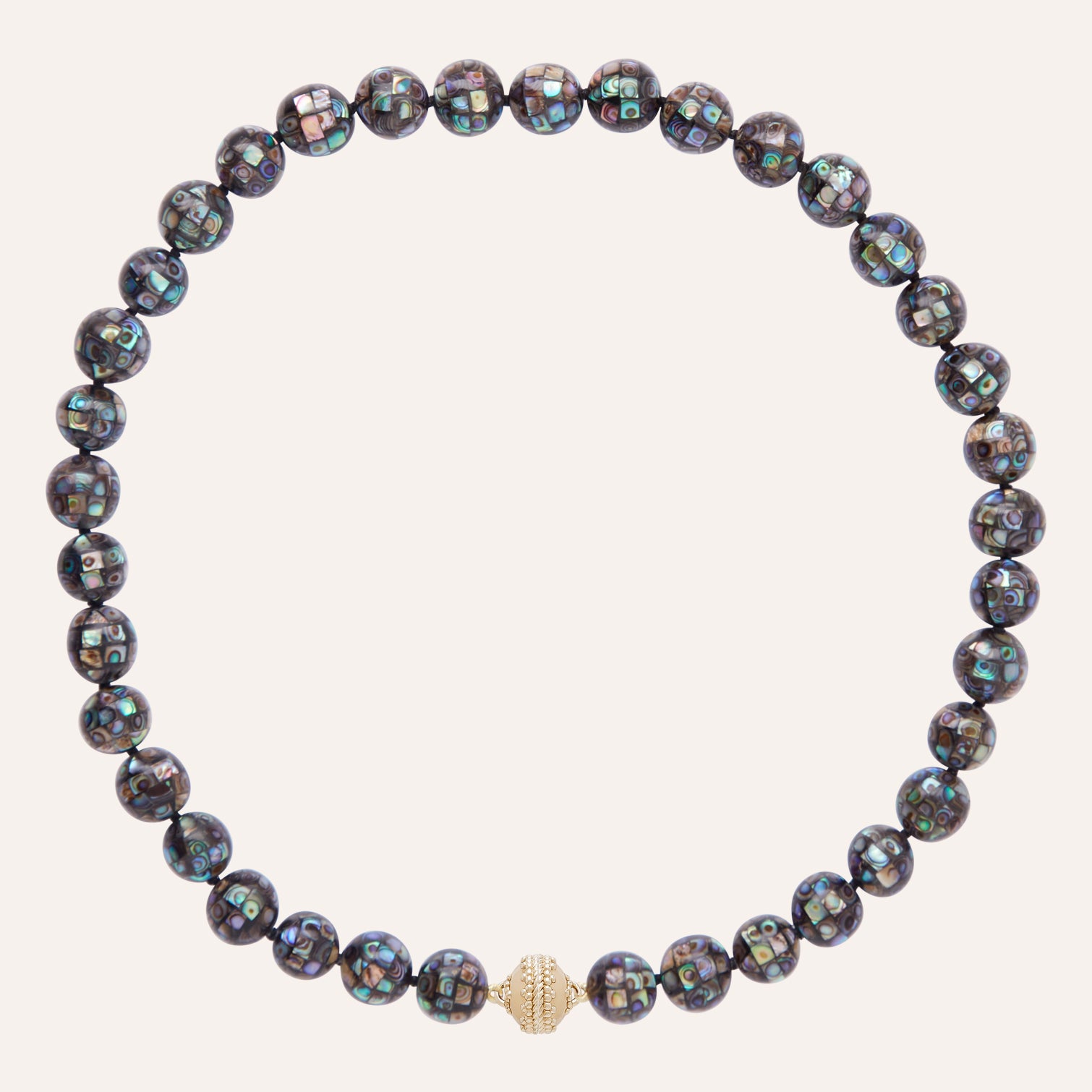 Victoire 12mm Grey Mosaic Mini Necklace