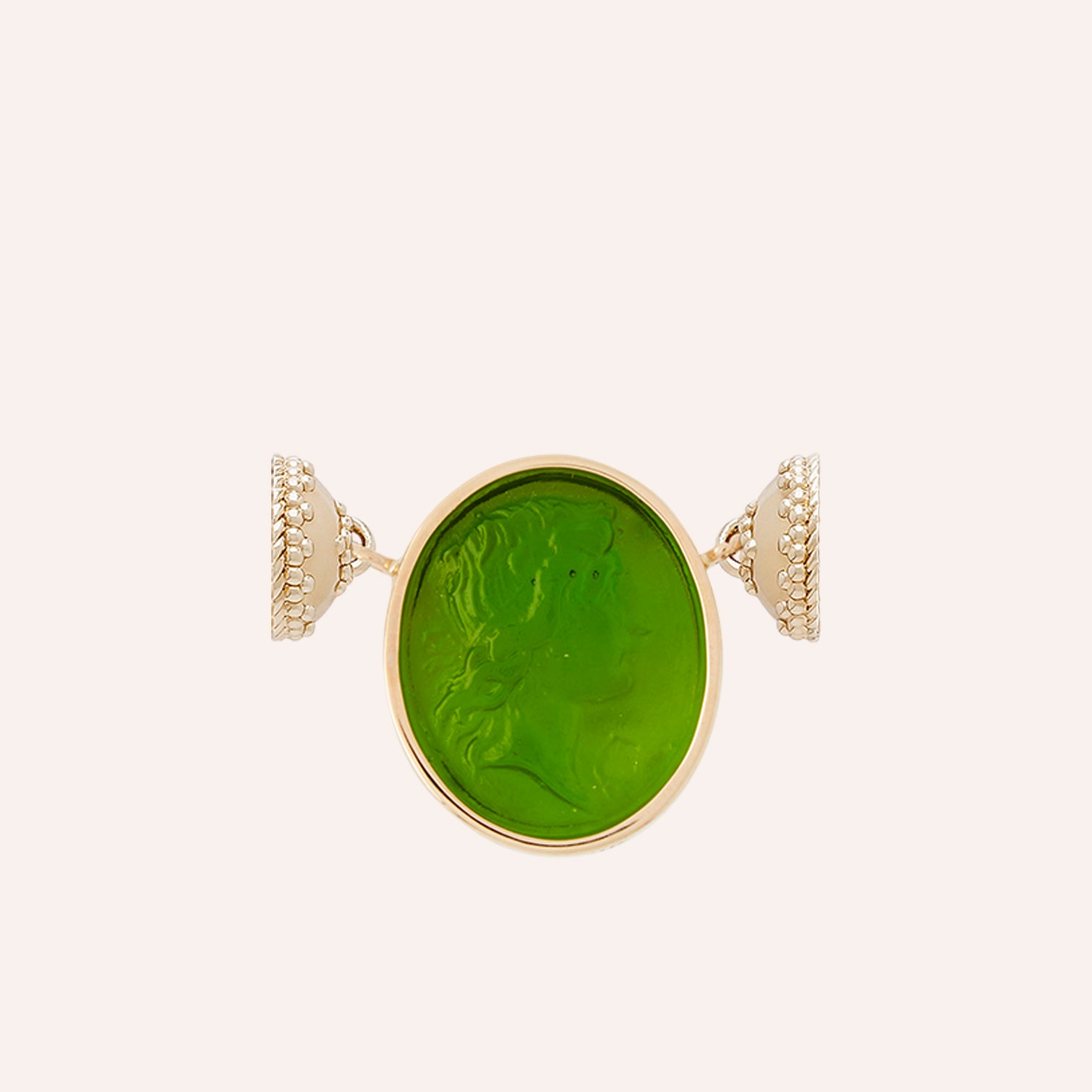 Italian Glass Green Silhouette Mini Centerpiece