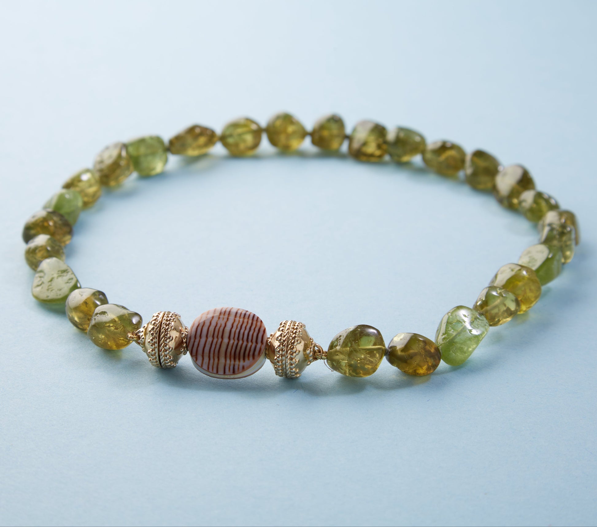 Small Helen Green Garnet Necklace