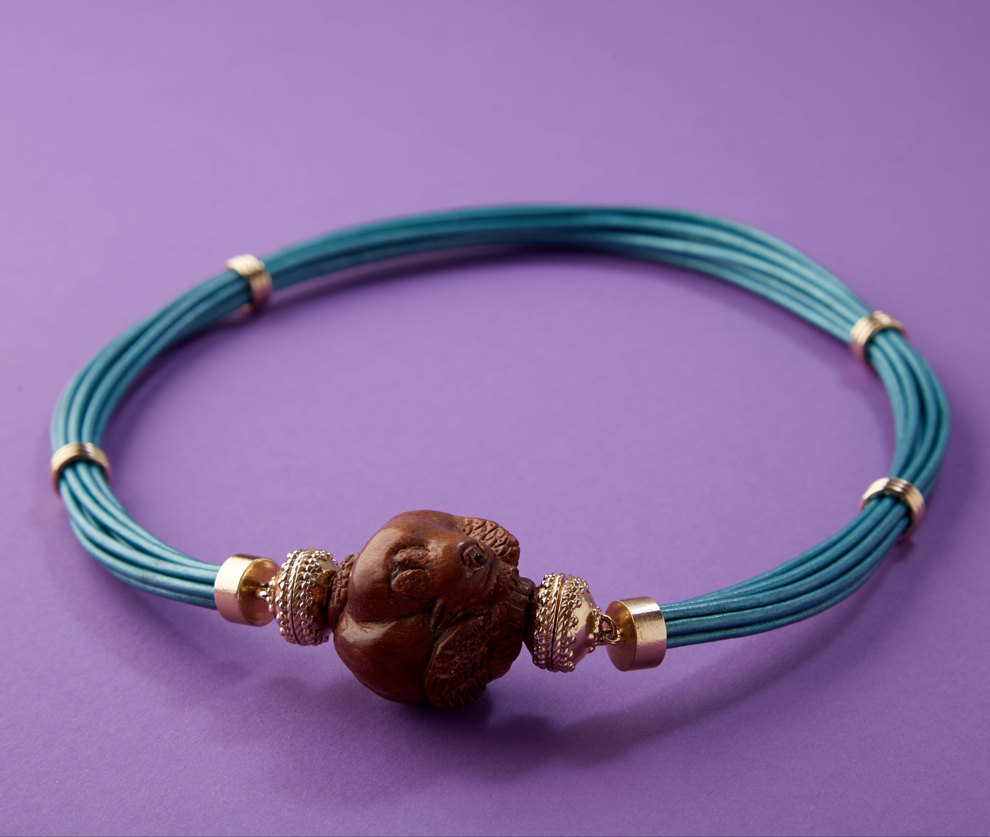 Aspen Leather Mallard Green Necklace