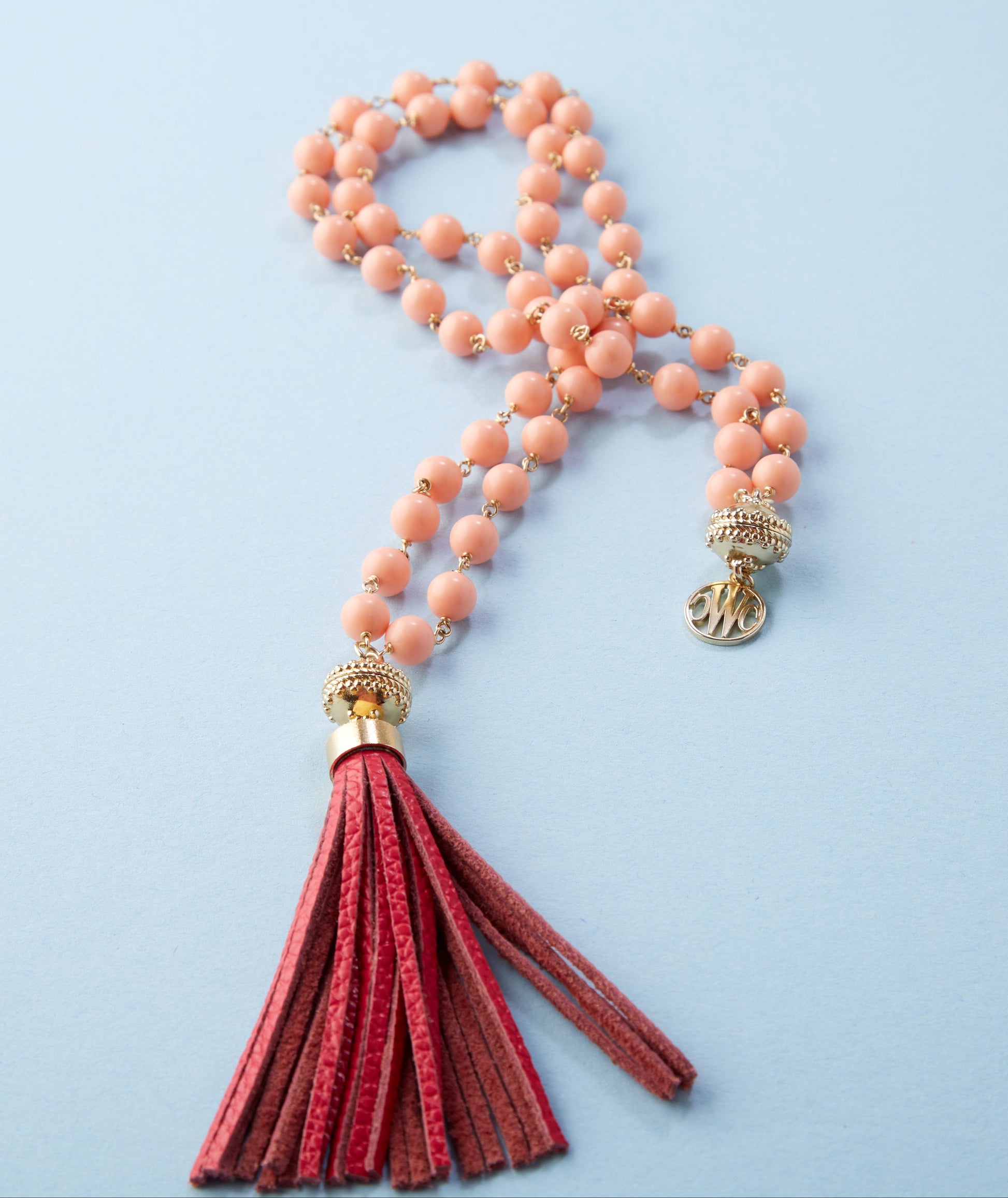 Baja Pink Leather Tassel