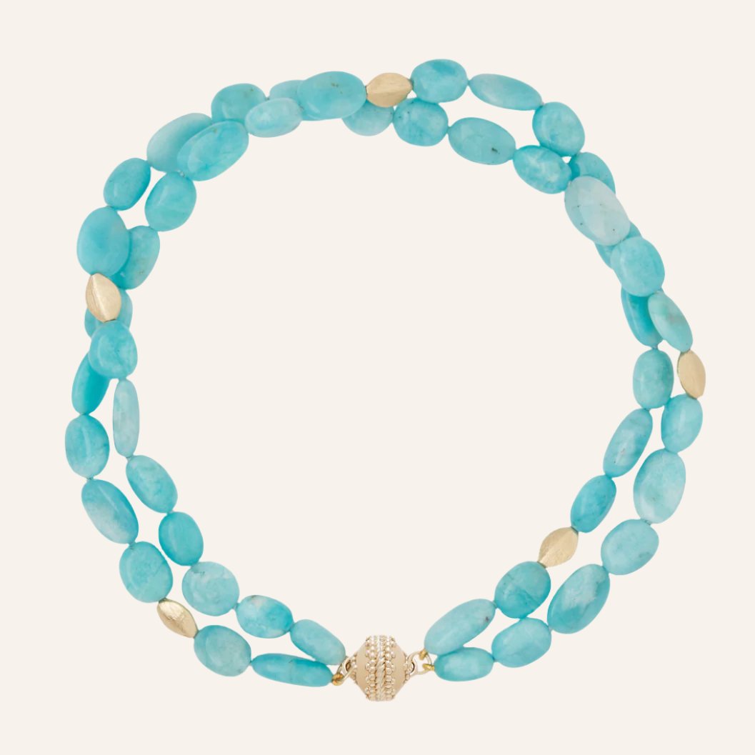 Gold Rush Amazonite Double Strand Necklace