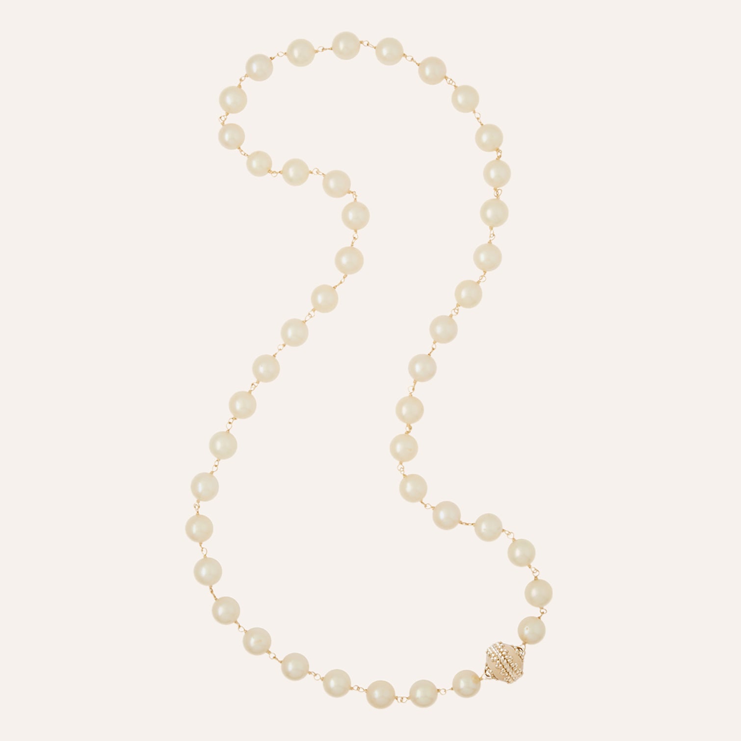 Caspian White Potato Pearl 8.5-9.5mm Necklace