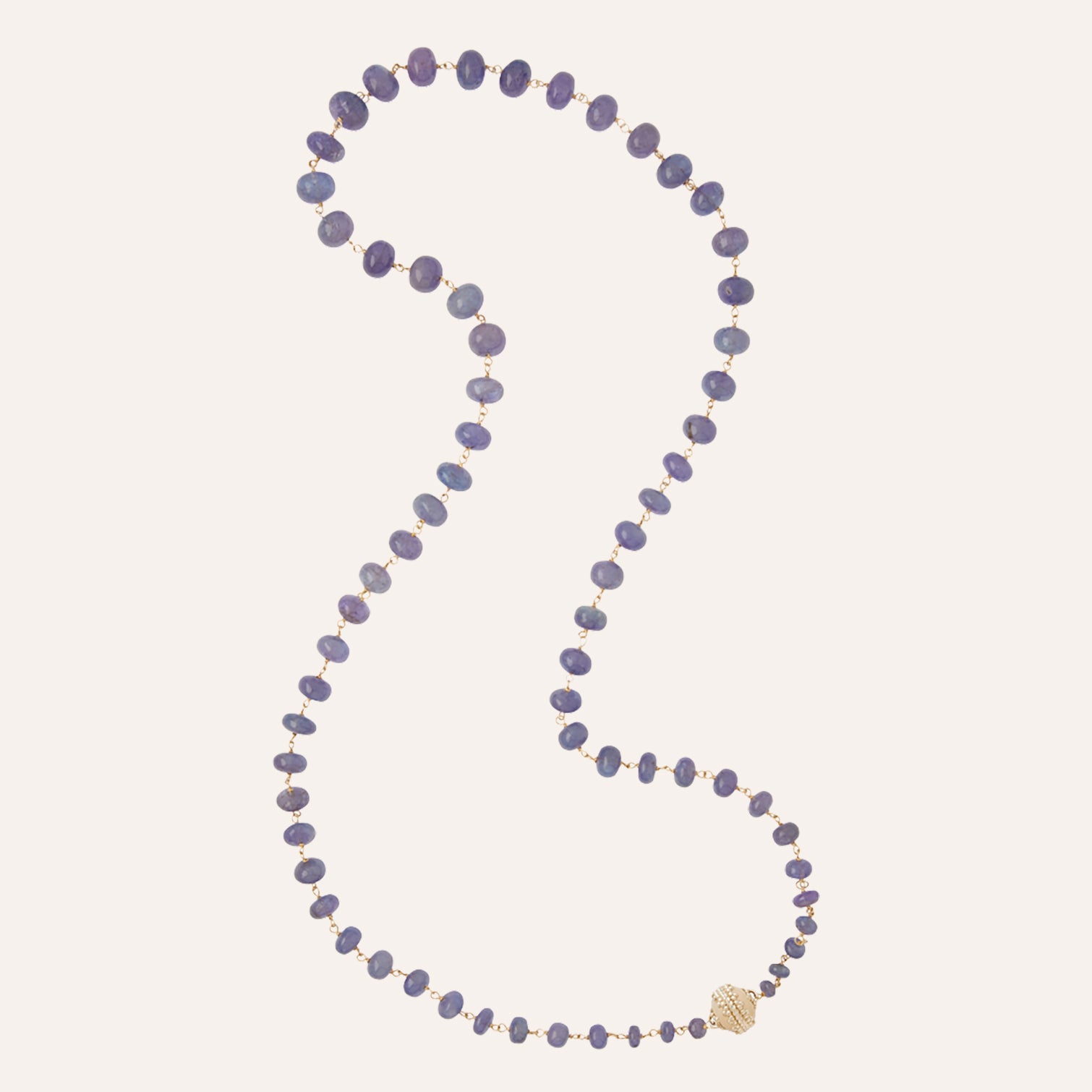 Caspian Tanzanite Graduated Rondelle Necklace