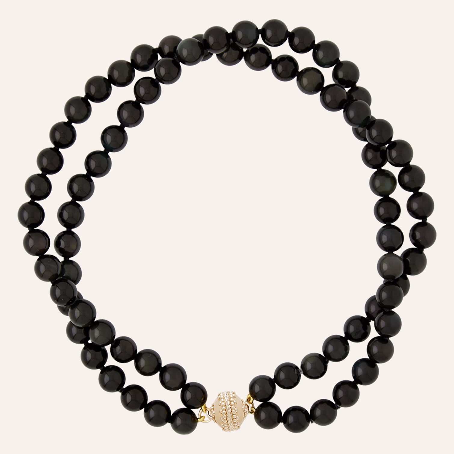 Victoire Black Obsidian 10mm Necklace
