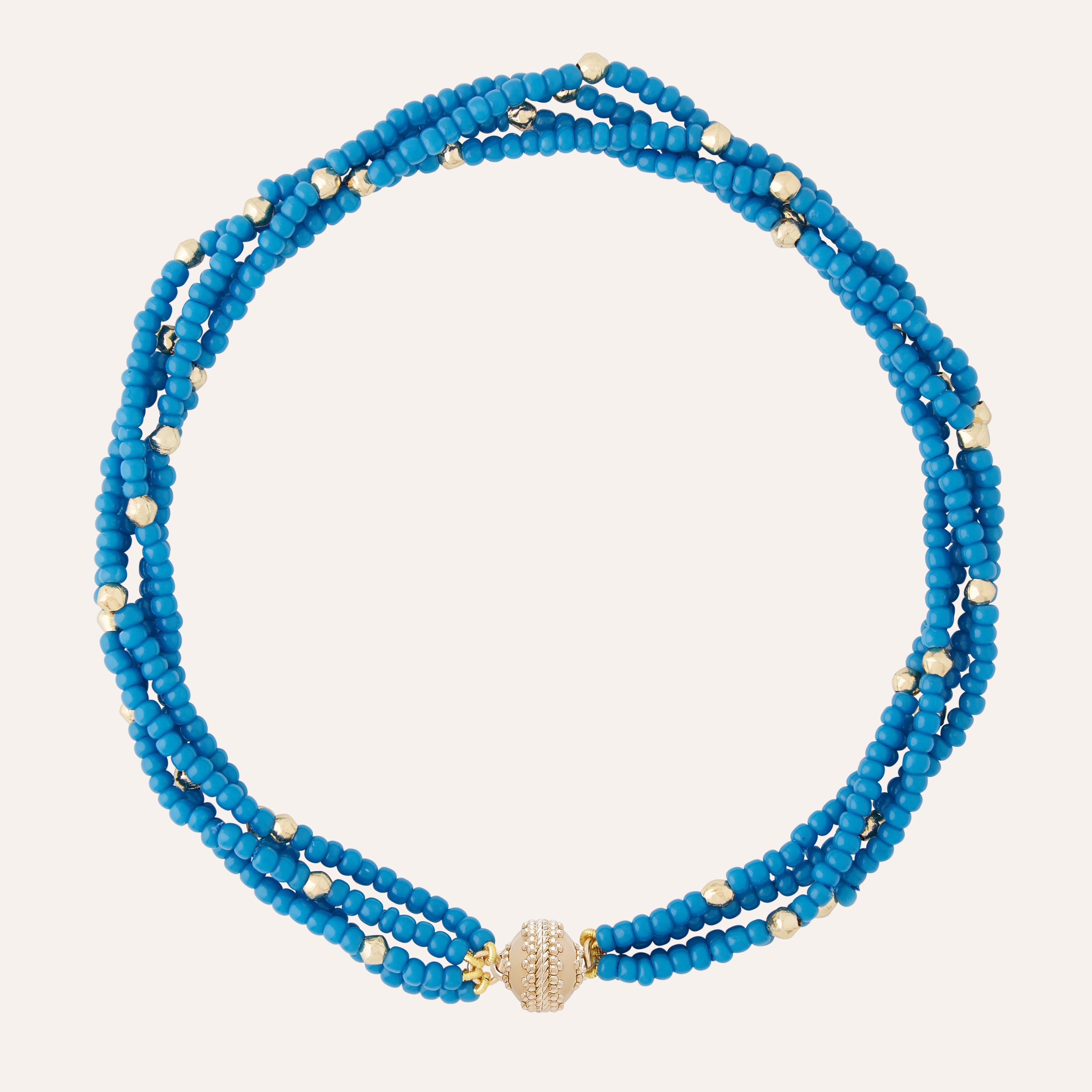 Peppercorn French Blue Multi-Strand Necklace