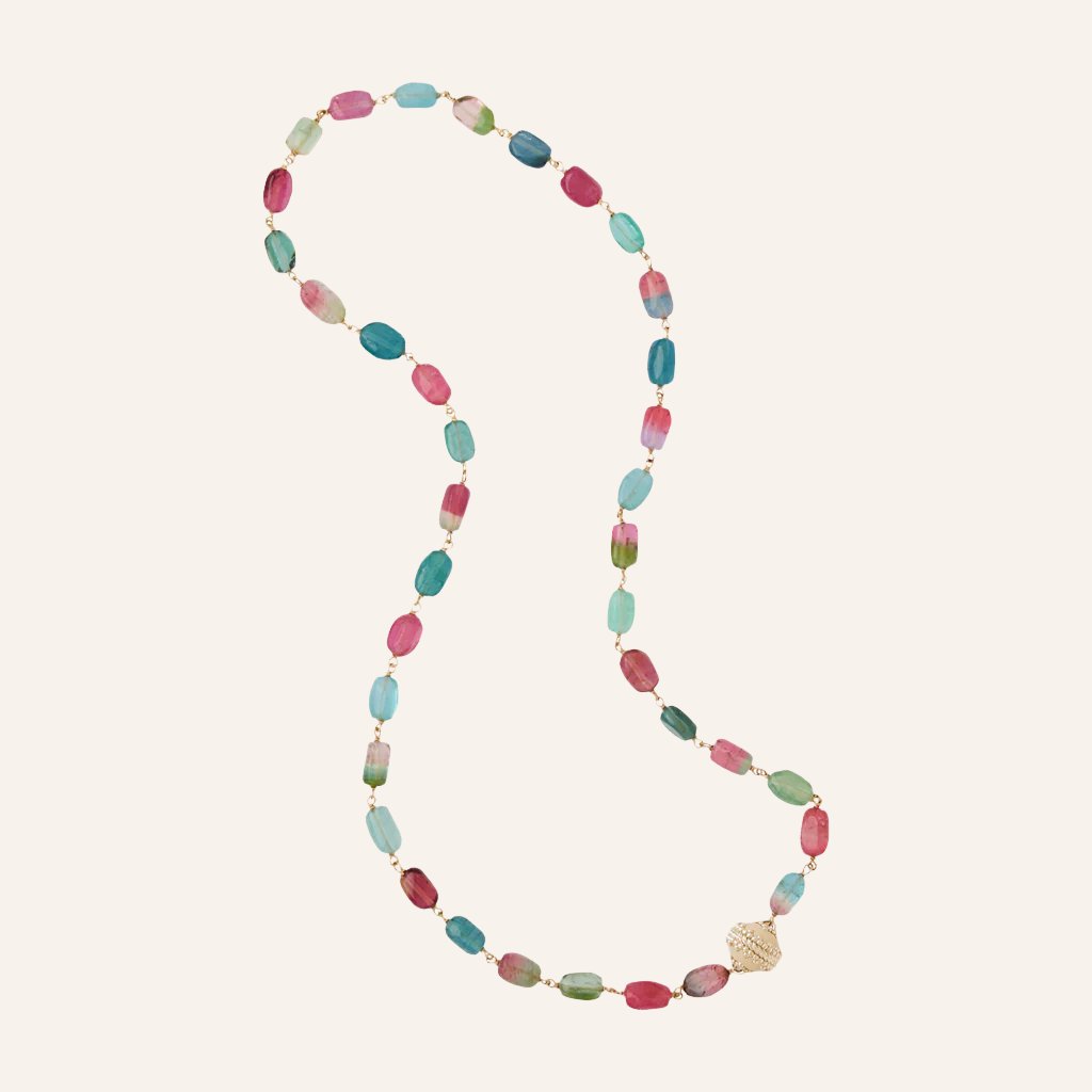 Caspian 18K Candy Tourmaline Necklace