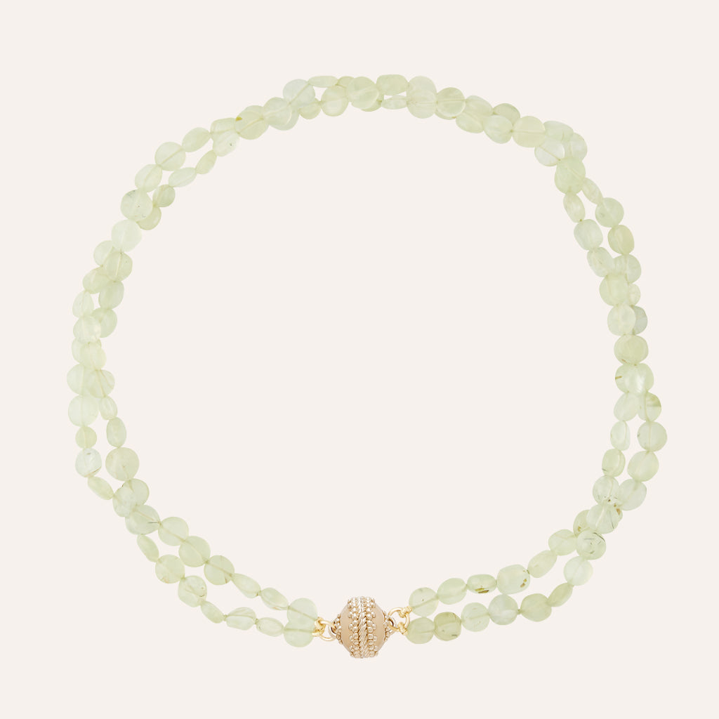 Helen Prehnite Double Strand Necklace