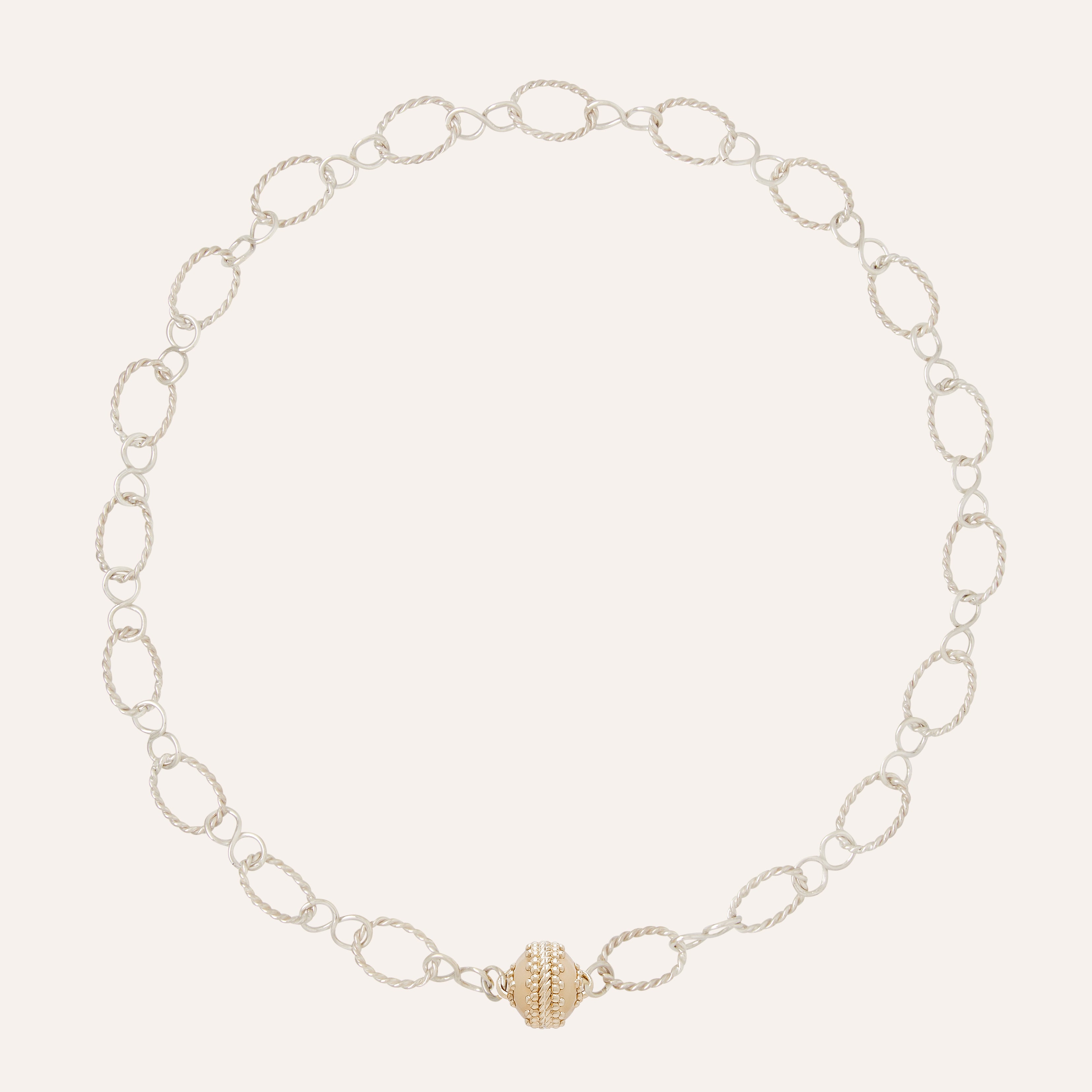 Tibetan Treasure Twisted Link Chain Necklace