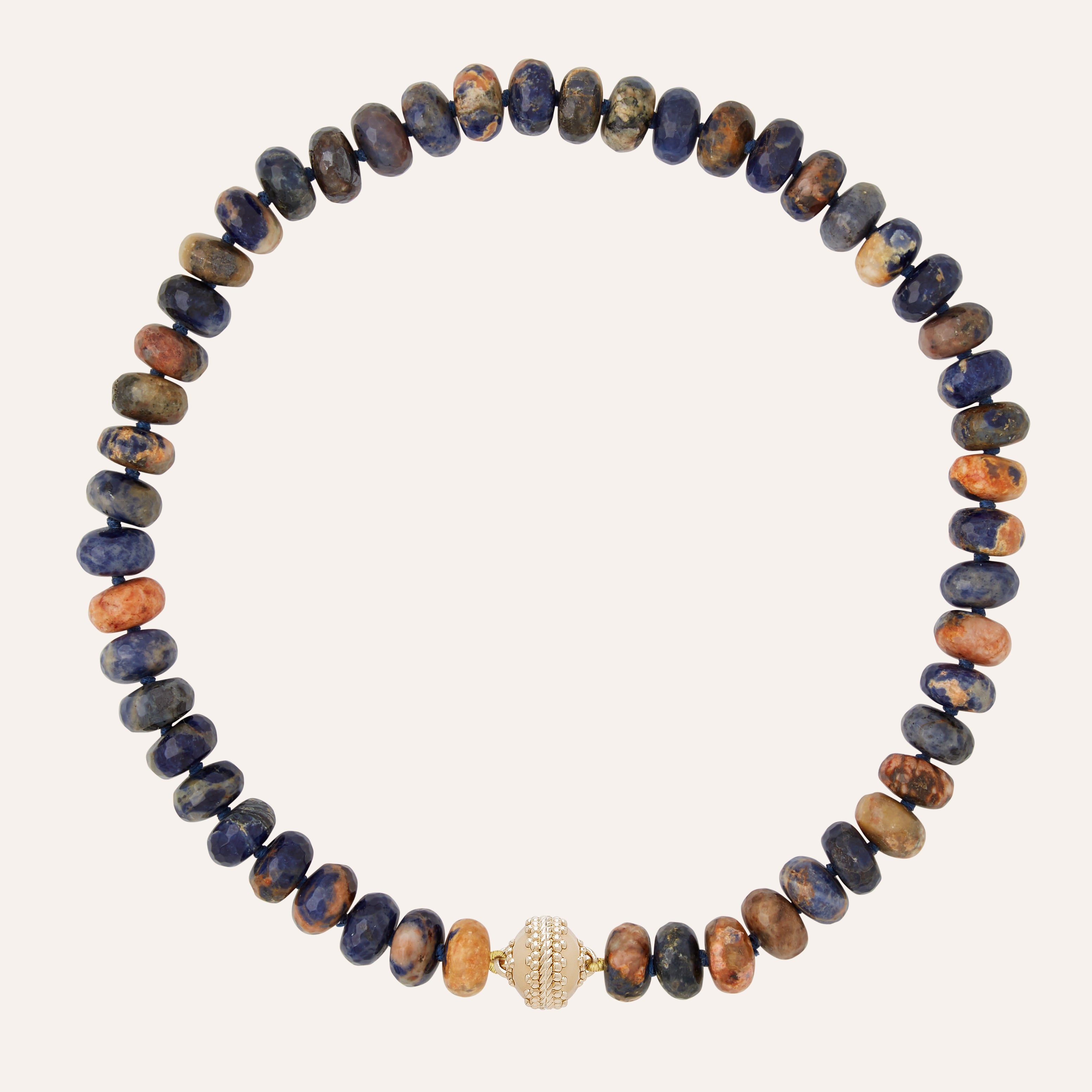 Sodalite Rondelle 10mm Necklace