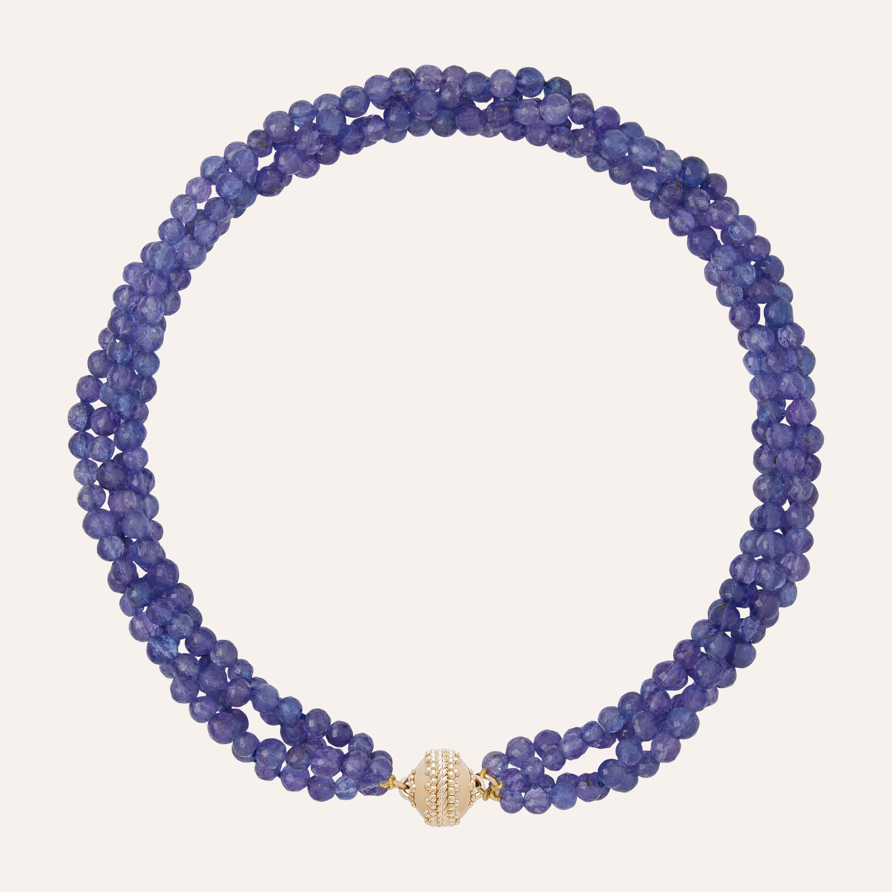 Tanzanite Faceted Rondelle Multi-Strand Necklace